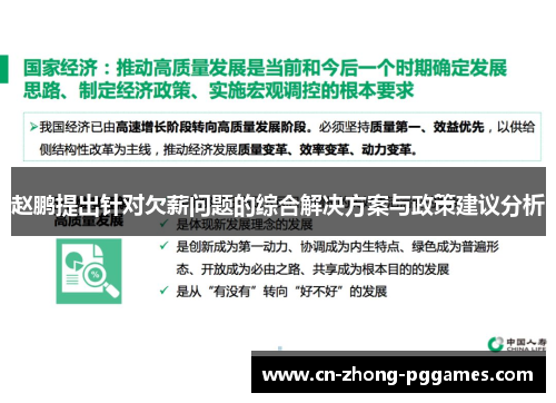 赵鹏提出针对欠薪问题的综合解决方案与政策建议分析 赵鹏提出针对欠薪问题的综合解决方案与政策建议分析